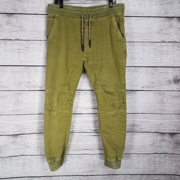 zara olive green joggers